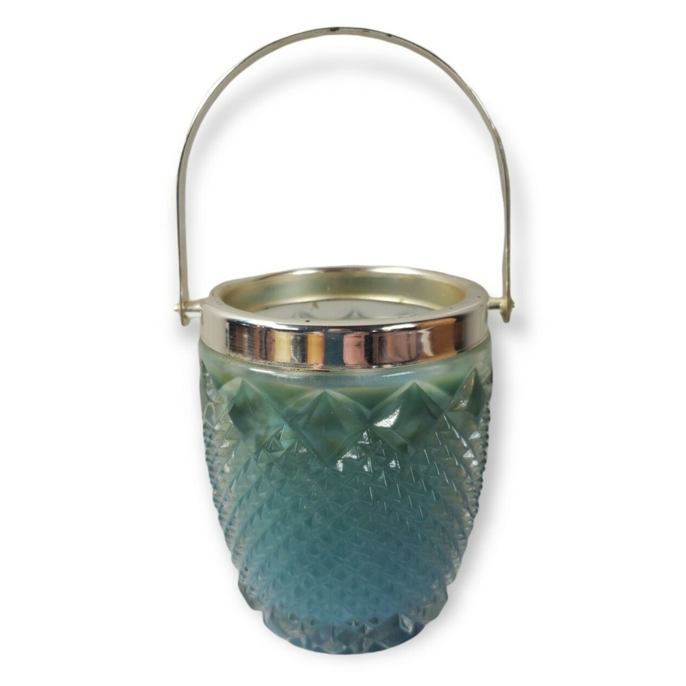 Vintage Estee Lauder Fragrance Perfume Candle Basket Glass 2.75 in